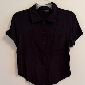 Brandy Melville Black Button-Up Shirt